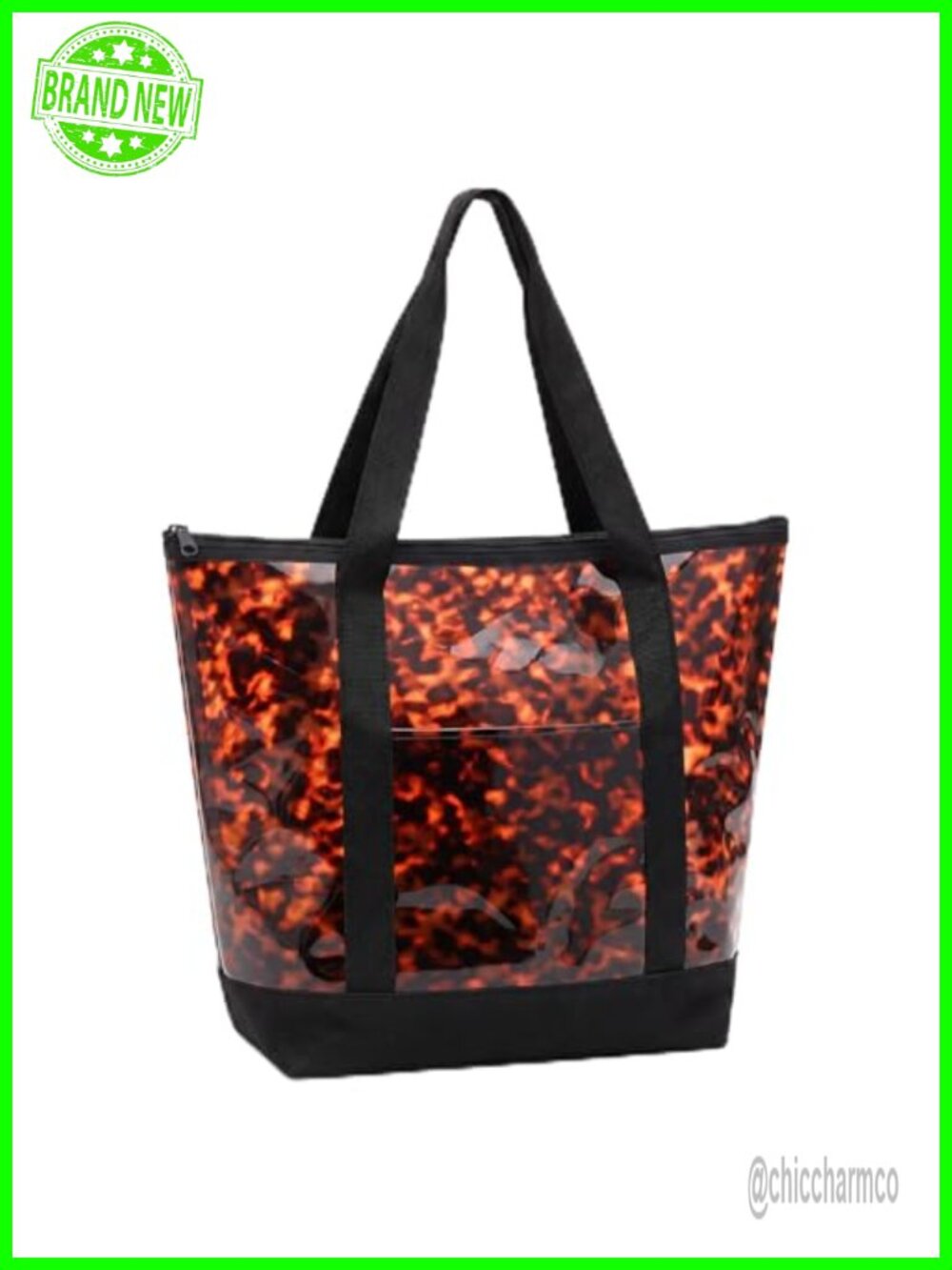 Clear PVC Tote Bag Security Approved Travel Beach Work